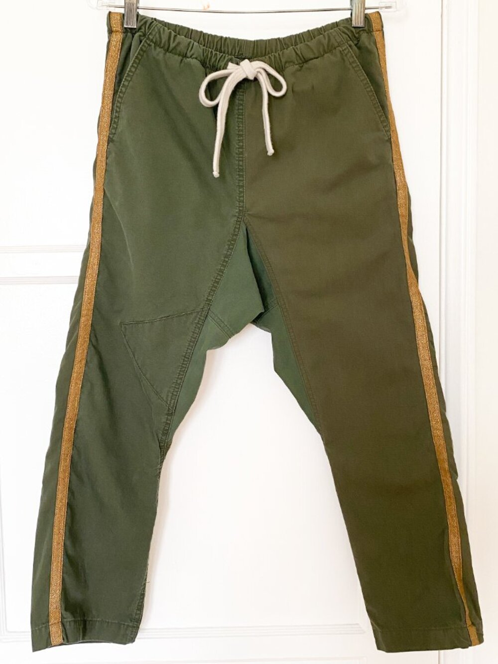 Rare Free City Army Green Cotton Sail Pants XS